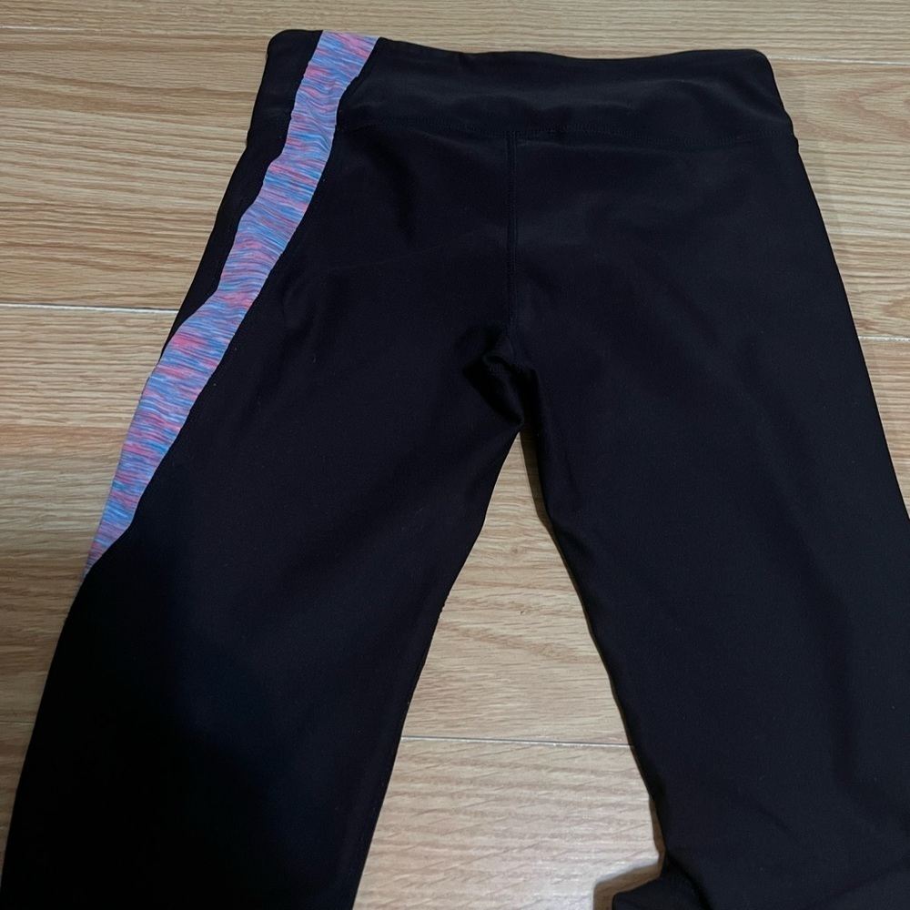 Inspired Hearts Size XS Black Activewear Exercise Capri Stretch Pants